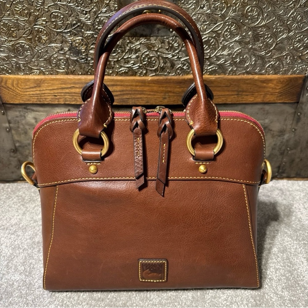 Dooney & Bourke Cameron Satchel with Strap in Chestnut
